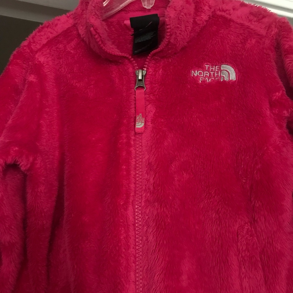 Girls pink north face jacket size xs